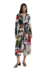 Desigual Vest_Collage_LACROI Casual Dress, Material de Acabados, L Women's