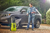 RYOBI - Hidrolimpiadora de Alta Presión 2000W, 150 Bares, 450l/h - Manguera 8m, Carrete, 2 Lanzas (1Vario, 1Turbo), Depósito Detergente 0,9l, Limpiador Suelos 25cm, Cepillo Multisuperficie - RY150PWA