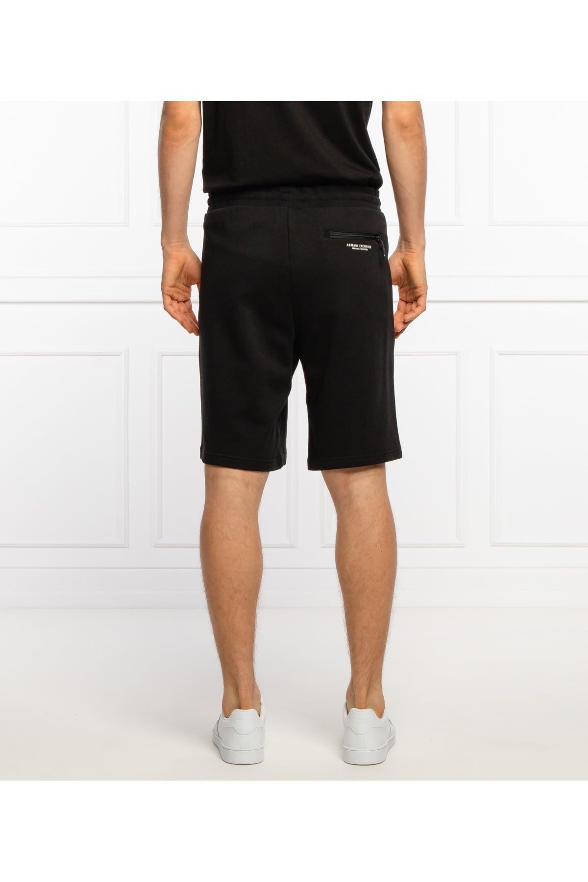 Armani Exchange French Terry Pantalones Cortos para Hombre, Negro (Black 1200), S