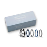 BERING Arctic Symphony Collection Symphony-Set-A 8 Anillo para mujer de acero inoxidable con acabado en plateado brillante