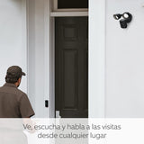 Ring cámara Plus con focos cableada (Floodlight Cam Wired Plus) | Cámara de vigilancia exterior wifi con vídeo HD, comunicación bidireccional, focos LED, sirena integrada | 30 días gratis de Ring Home