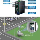 TRENDnet, TI-BG5091, Switch PoE++ DIN-Rail Industrial de 9 Puertos 2.5G con Puerto SFP+ 10G, multigigabit, 8 Puertos PoE++ 2.5G, 1 Puerto SFP+ 10G, presupuesto de Potencia PoE de 480 W, 60 Gbps