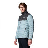 Columbia Powder Lite 2 - Chaqueta acolchada para hombre, azul aplastado, tiburón, talla L