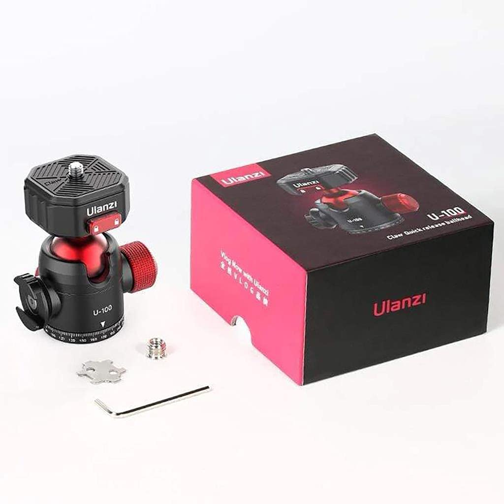 Cabezal Giratorio Ulanzi U-100 con rótula y Soporte Cold Shoe-Mount