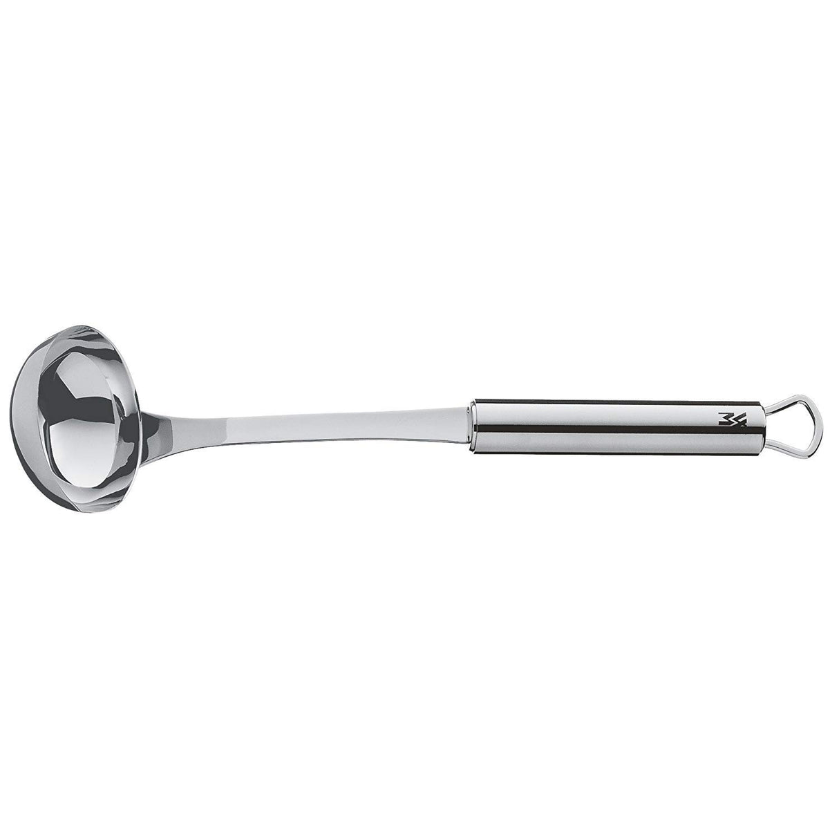 WMF Profi Plus - Juego de Cocina 6 piezas, Estante para Colgar con 5 Ayudantes, Cucharón, Espumadera, Cuchara para salsa, Espátula, Tenedor para carne, Acero Inoxidable Pulido