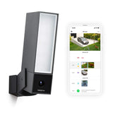 Netatmo NOC-R - Cámara de Vigilancia WiFi Exterior, Reacondicionada, Foco Integrado, Detección de Movimientos, Visión Nocturna, Sin Costo Adicional