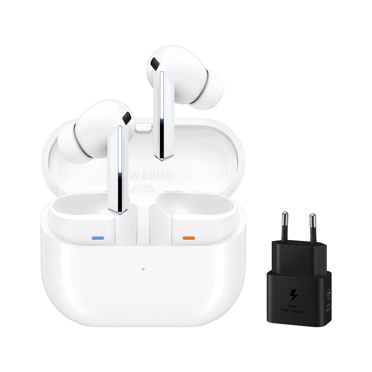 Samsung Galaxy Buds3 Pro + Cargador - Auriculares Inalámbricos, Cancelación de Ruido, Bluetooth, Audio 361, Sonido Hi-Fi, Blanco (Versión Española)