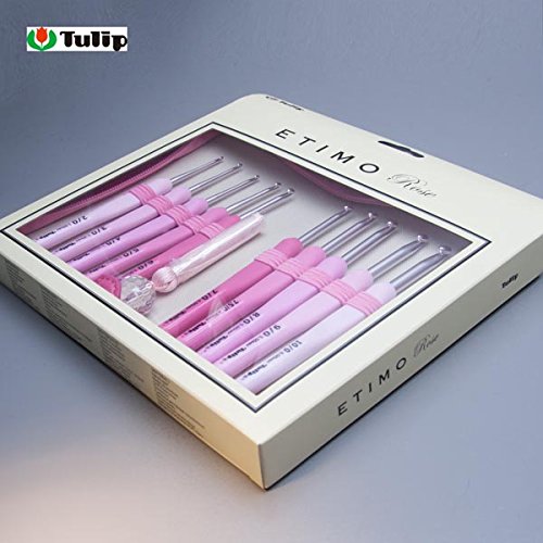 Tulip Etimo Rose Crochet Hook Set soft-grip-1pc, Rosa, One Size