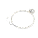Swarovski Collar Ariana Grande x, Crystal Pearl, Talla de corazón, Corazón, Blanco, Baño de rodio
