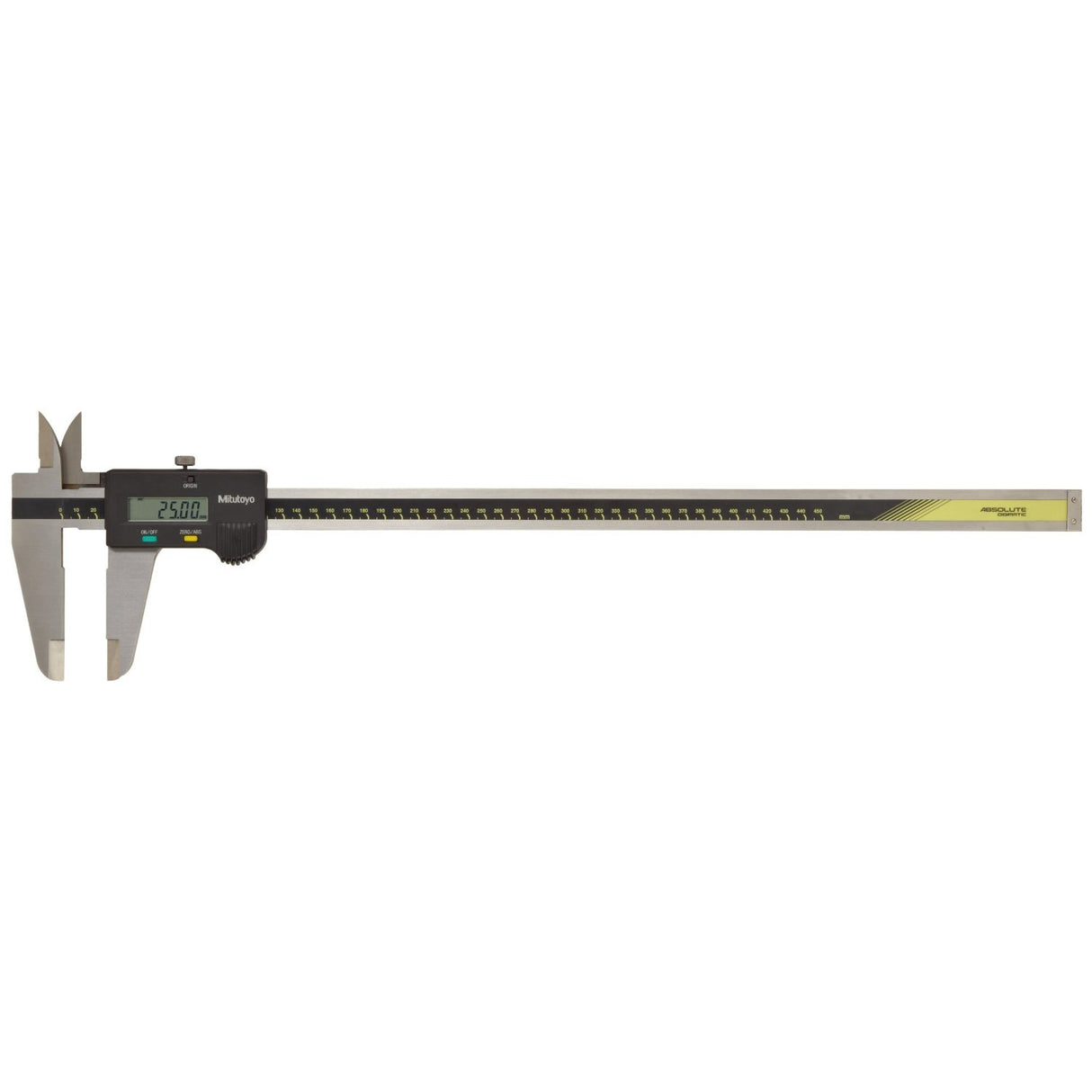 Mitutoyo 500 – 500 – 10 Serie 500 absoluta Digimatic pinzas con la exclusiva tecnología absoluta Codificar, sin pulgar rodillo, 0 mm-450 mm gama