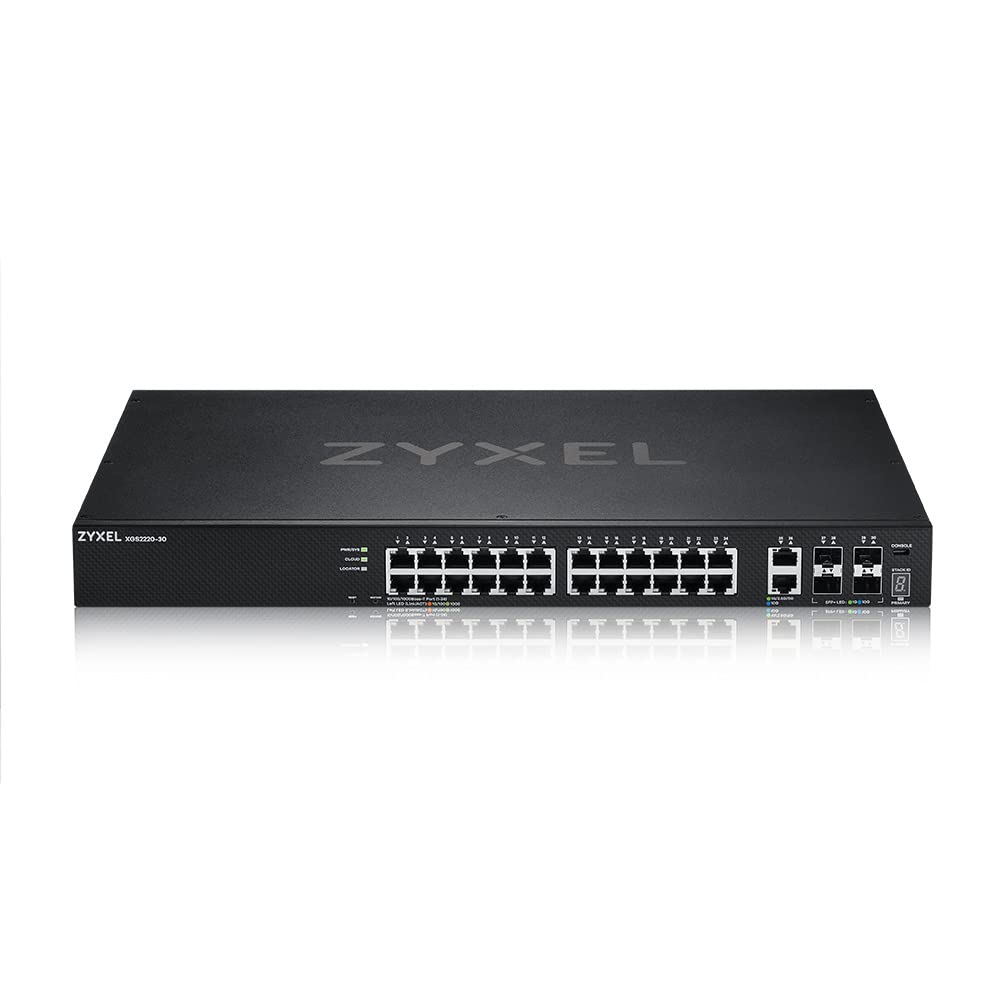 Zyxel 24-Port GbE L3 Access Switch with 6 10G Uplink (XGS2220-30)