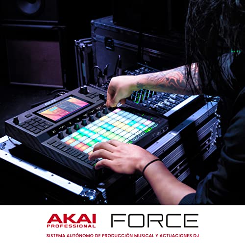 AKAI Professional FORCE – Sistema autónomo de producción musical, secuenciador MIDI y motores de sintetizador, muestreo MPC y lanzamiento de clips estilo Ableton
