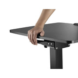 Maclean MC-892B Escritorio para Ordenador portátil de Altura Regulable con Ruedas Escritorio de pie Regulable en Altura hasta un máximo de 113 cm 30 Grados Inclinable Negro