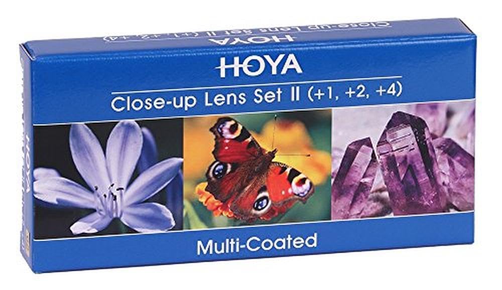 Hoya Close-up Kit - Juego de filtros para macro fotografía (+1, +2, +4, 72 mm) color negro