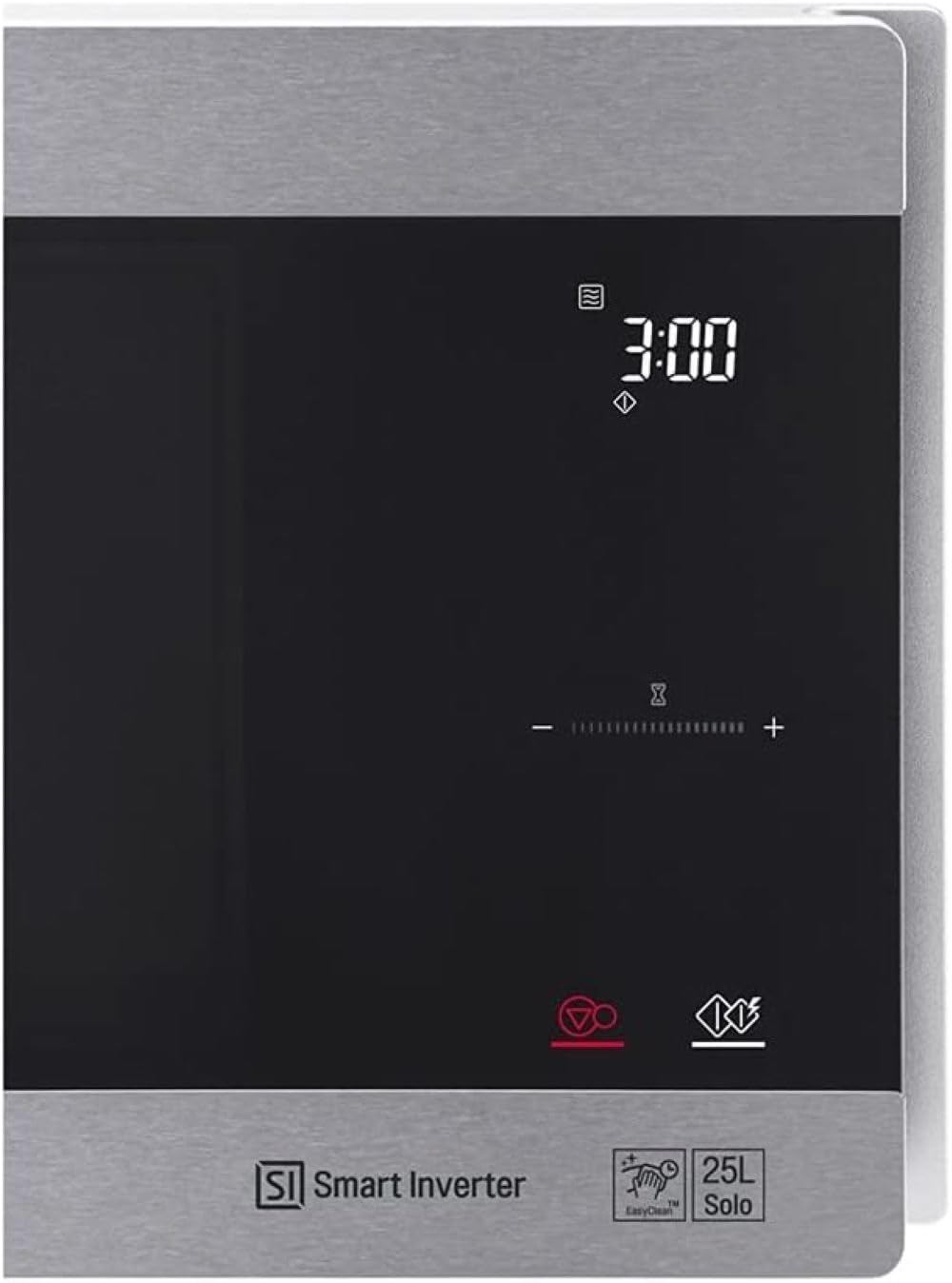 LG Microondas MS2595CIS con tecnología Smart Inverter 25 litros de capacidad, 1000 W, programas automáticos, niveles de potencia ajustables y función EasyClean, color plateado
