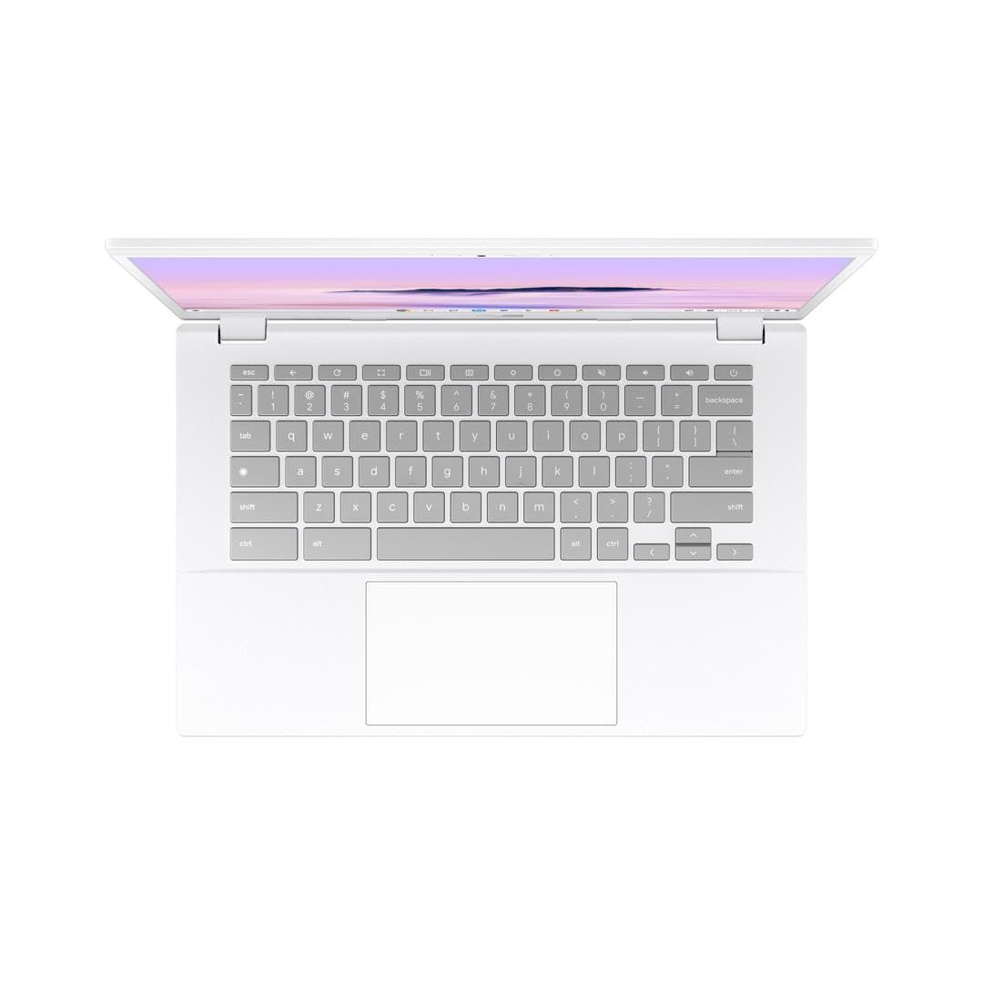 ASUS Chromebook Plus CX34 CX3402CBA-PQ0105 - Ordenador Portátil 14" Full HD (Intel Core i3-1215U, 8GB RAM, 128GB UFS, UHD Graphics, ChromeOS) Blanco Perla - Teclado QWERTY español