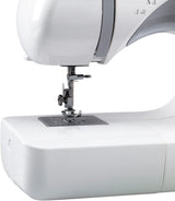 JATA JSMC5217 Máquina de Coser con 13 Diseños de Puntada, Pespunte y Zigzag. Ojal en 4 Tiempos con Pedal Portátil. Incluye accesorios. Diseño Compacto. Bajo Peso