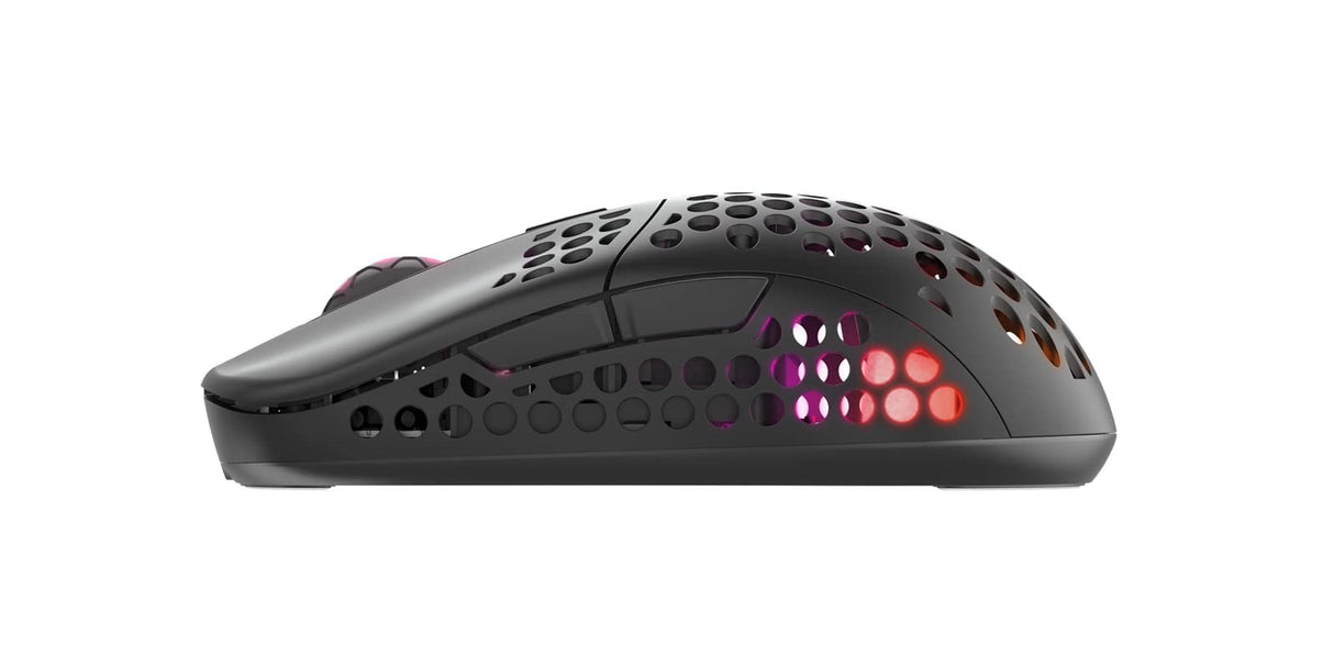 Xtrfy M42 Wireless, Ratón Gaming Inalámbrico Ultraligero, Optimizado para eSports, Radiofrecuencia 2,4 GHz, Iluminación RGB, Carcasa Modular (incluye 2 Tamaños), Recargable, Negro