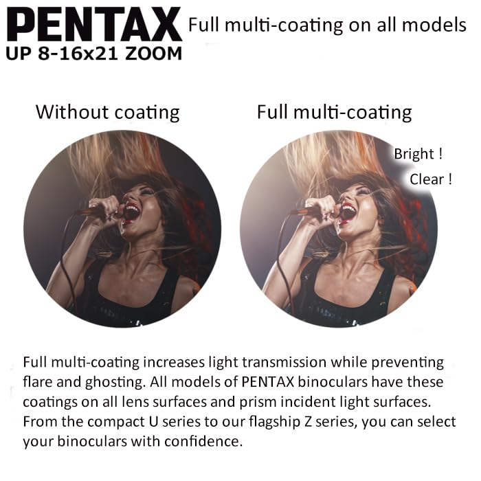 Pentax UP 8-16X21 - Prismáticos, Color Negro