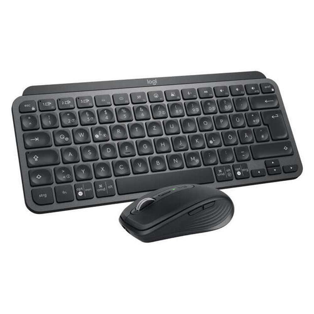 Logitech MX Keys Mini Combo para Negocios, Teclado y Mouse inalámbricos compactos, tecnología Logi Bolt, Bluetooth, Certificado para Windows/Mac/Cromo/Linux, Grafito