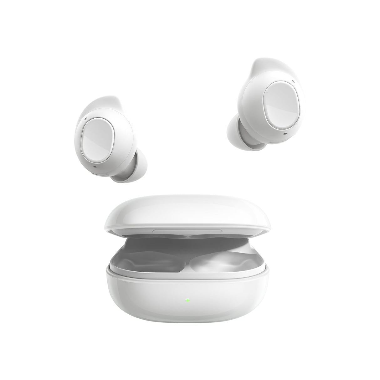 Samsung Galaxy Buds FE + Cargador - Auriculares Inalámbricos, Cancelación de Ruido Activa, Ajuste Cómodo, 3 Micrófonos, Control Táctil, Bajos Graves, Blanco (Versión Española)