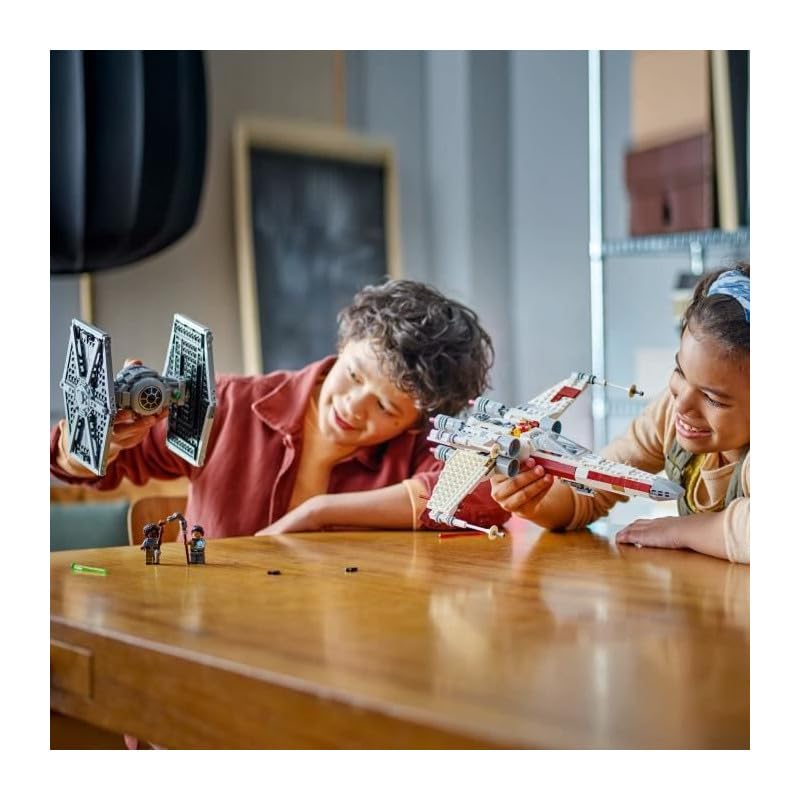 LEGO Star Wars 75393 Caza Tie y ala-X Fusionados - Juguete de Construcción con 2 Naves Estelares - 4 Minifiguras y Figura de Droide - Regalo para Niños de 9+ Años y Fans