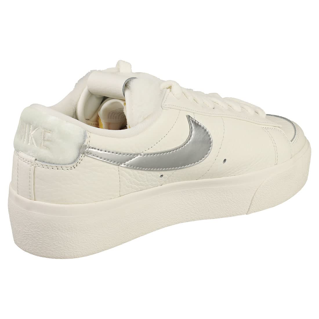 NIKE Blazer Low Fur, Zapatillas Mujer, Sail Metalic Silver, 41 EU
