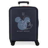 Joumma Disney Mickey Outline Maleta de Cabina Azul 40x55x20 cms Rígido 2,82 kgs Cierre TSA ABS 2,82 kgs 37L Equipaje de Mano