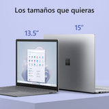 Microsoft Surface Laptop 5 - Ordenador portátil de 15" táctil accionado por Intel EVO,12º generacion Intel Core i7-1255U, 8GB RAM, 512GB SSD con Intel Iris Xe Graphics y Windows 11 Home
