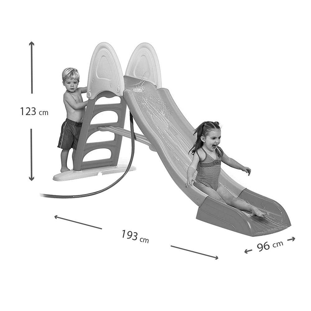 FEBER - Tobogán Slide 10 con Agua, con Hueco para la Poner la Manguera, escaleras Antideslizantes, Multicolor, de Gran Resistencia y fácil Montaje, para niños Entre 3 y 8 años, Famosa (800009592)