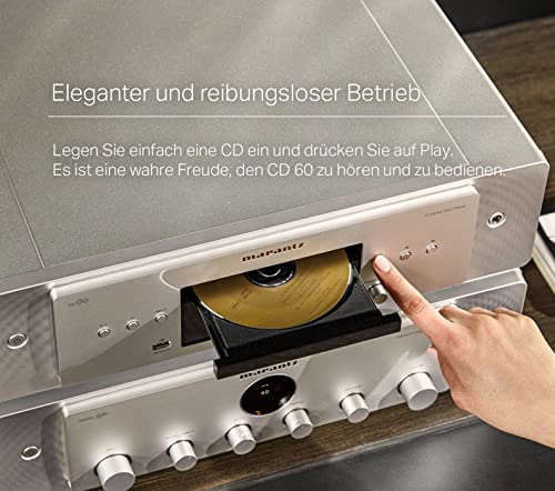 Marantz Reproductor de CD de Alta fidelidad, Reproductor de CD con Audio Hi-Res, convertidor Digital/analógico, Circuito Marantz HDAM, Amplificador de Auriculares
