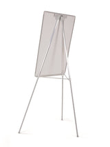 Bi-Office Pizarra Blanca con caballete de trípode basic, pizarra euro 70 x 100 cm, rotafolios con Marco Gris, con bandeja y clip ajustable para bloques
