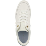 Tommy Hilfiger Sneaker Court Mujer Essential Chic de Piel, Multicolor (Ecru/Breezy Blue), 39
