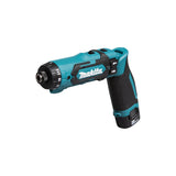 Makita DF012DSE power screwdriver/mpact driver Negro, Azul 200 RPM - Destornillador (7,2 V, Ión de litio, 1500 mAh, 44 mm, 218 mm, 142 mm)