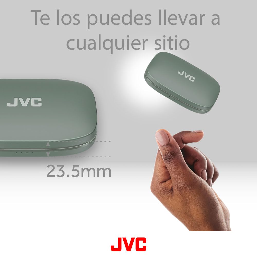 JVC Auriculares inalámbricos Deportivos 38h de Batería, Sonido, Oido Abierto, Resistentes al Agua IPX4, Doble Micro, Ideales para el Deporte, Cascos para Correr