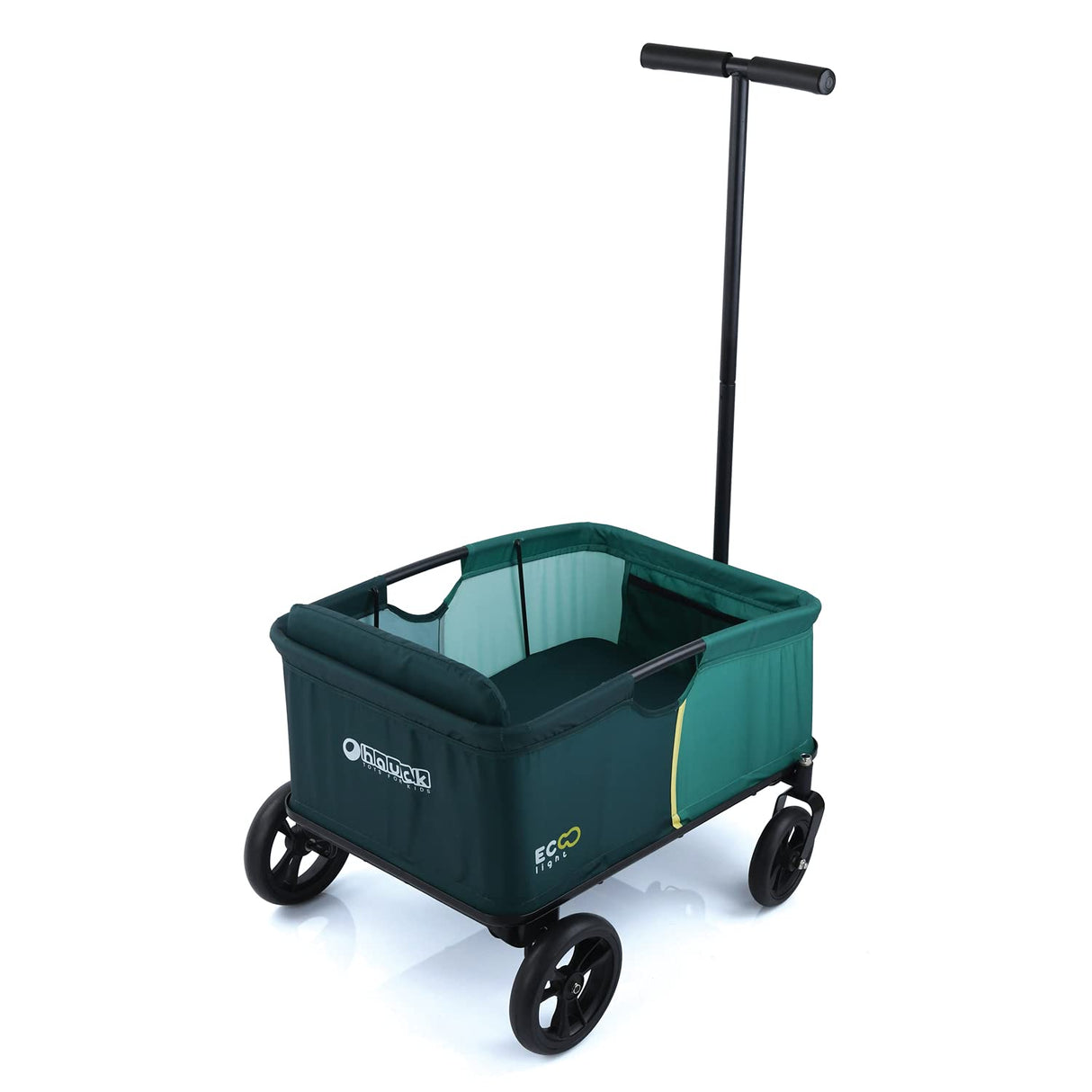 hauck Eco Light Carro Playa, Carro Transporte Playa con Asiento para 1 Niño, Carro para Niños Plegable, Carro Plegable hasta 50 kg, Verde
