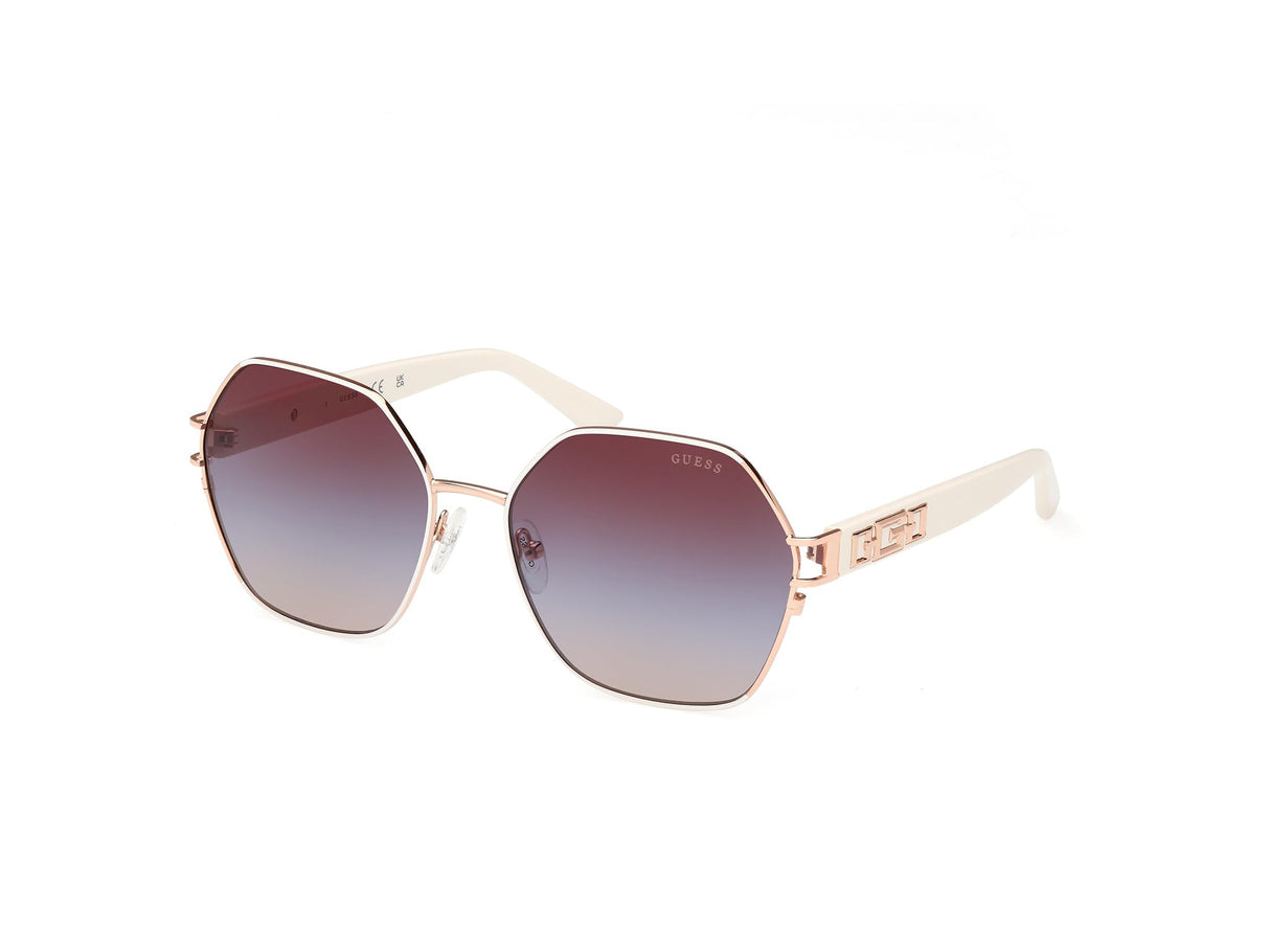 Guess Gu7913 Gafas de Sol, Mujer, Ivory (Rojo), Talla única