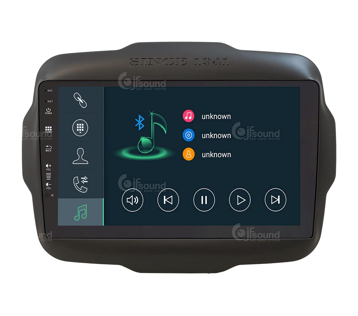 Jf Sound car audio system Autorradio de Ajuste Personalizado para Jeep Renegade Android GPS Bluetooth WiFi Dab USB Pantalla táctil Full HD 9" procesador de 8 núcleos y comandos de Voz