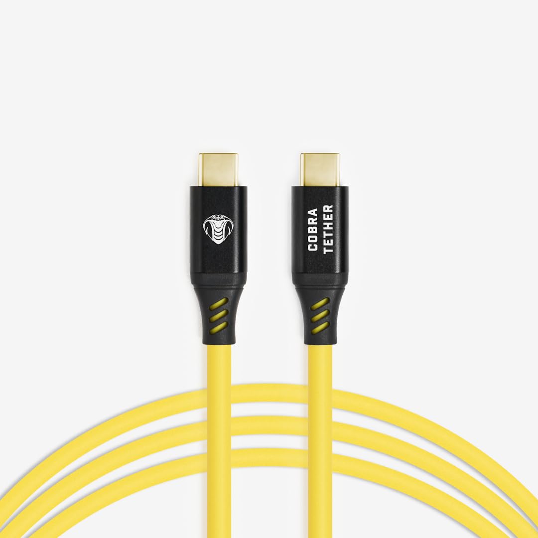CobraTether Cable USB-C a USB-C, 10m, Amarillo