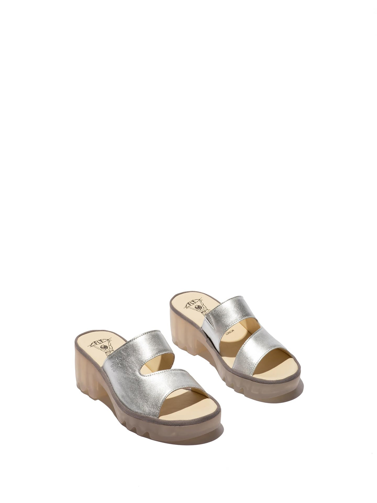 Fly London TECH493FLY, Sandalias Mujer, Silver, 39 EU