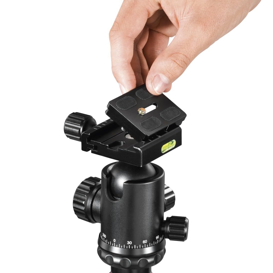 Hama Ramble II Duo - Trípode para cámara 2 en 1 y Soporte para teléfono móvil con Soporte para teléfono móvil, trípode Estable y Ligero de Carbono, trípode para Fotos de 3 Posiciones Extensible máx.