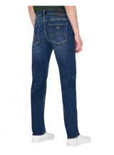 Armani Exchange 5 Pocket Slim Denim Jeans, Lavado Medio, Costuras Ligeras, algodón elástico, 30 Hombres