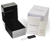 Emporio Armani Reloj para mujer, 32mm movimiento de cuarzo a dos agujas con correa de acero en tono plateado, Tono plata y gris claro
