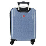 Marvel Spiderman Denim Juego de maletas Azul 55/68 cms Rígida ABS Cierre de combinación lateral 104L 6 kgs 4 Ruedas Dobles Equipaje de Mano