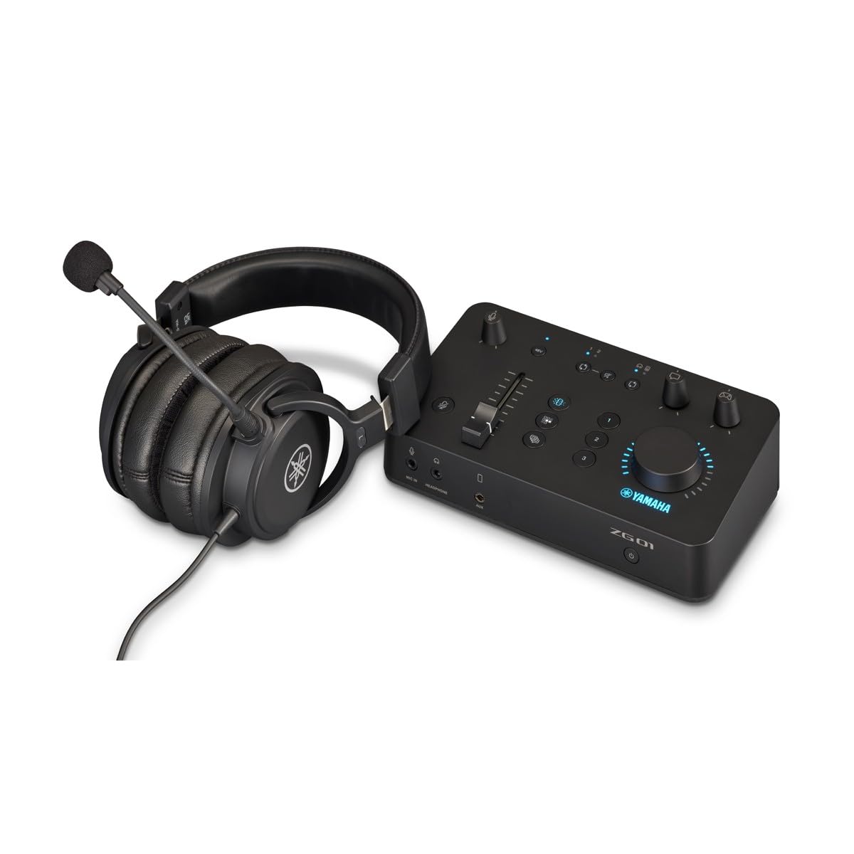 Yamaha Paquete todo en uno ZG01: con el mezclador de audio Game Streaming ZG01 y los auriculares de calidad de estudio YH-G01, para Windows, Mac, iOS y Android