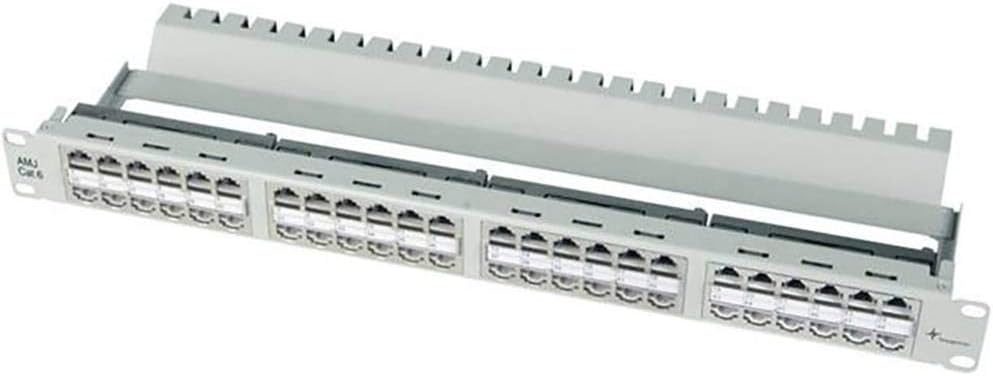 TELEGÄRTNER J02024A0007 Entrance Panel Cat 6+, 1U, 48 Ports, Light Grey