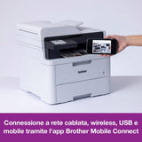 Brother DCPL3560CDW, Impresora multifunción láser LED Color WiFi con alimentador de Documentos de 50 Hojas e impresión automática a Doble Cara