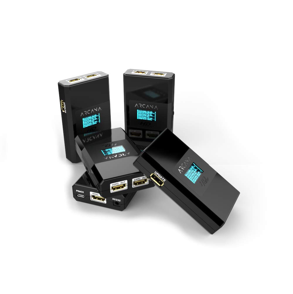 HDFury Arcana HDF0160, escalador HDMI y adaptador eARC, compatible con todos los formatos de audio, con opción de escalado, conversor para fuentes HDMI y sistemas de sonido eARC