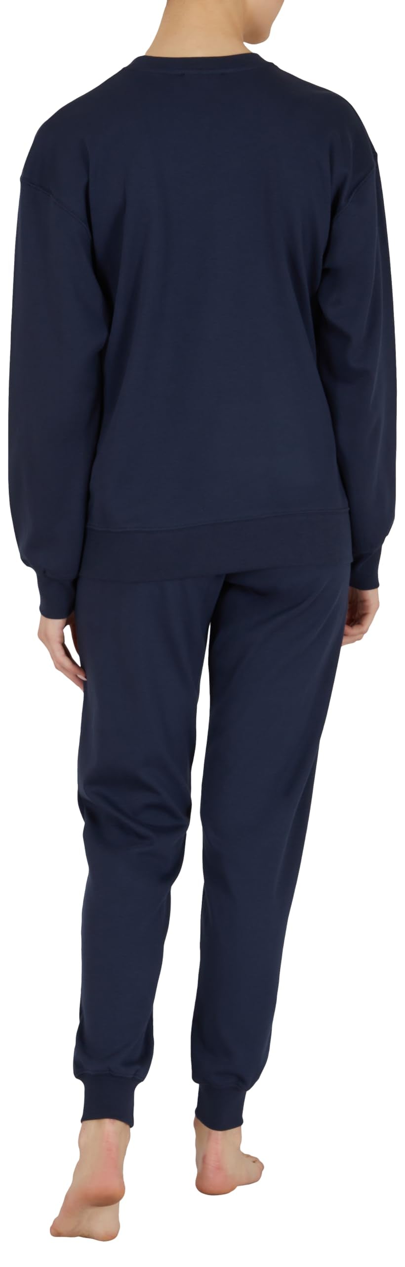 Emporio Armani Interlock Lounge Long Pajamas Conjunto de Pijama, Marine, M De Las Mujeres
