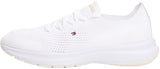 Tommy Hilfiger Runner Sneaker Mujer Knit Low Top, Blanco (White), 38